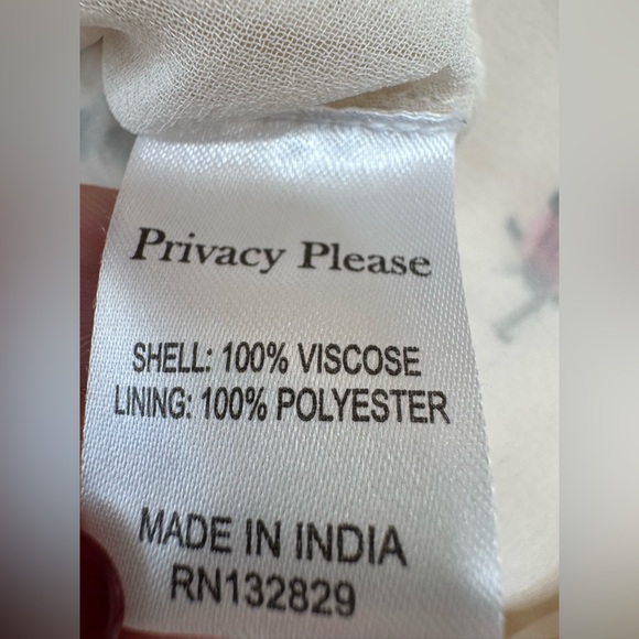 Revolve x Privacy Please Goodwin Cream Tie Waist Floral Romper size Medium $150 - Picture 8 of 8